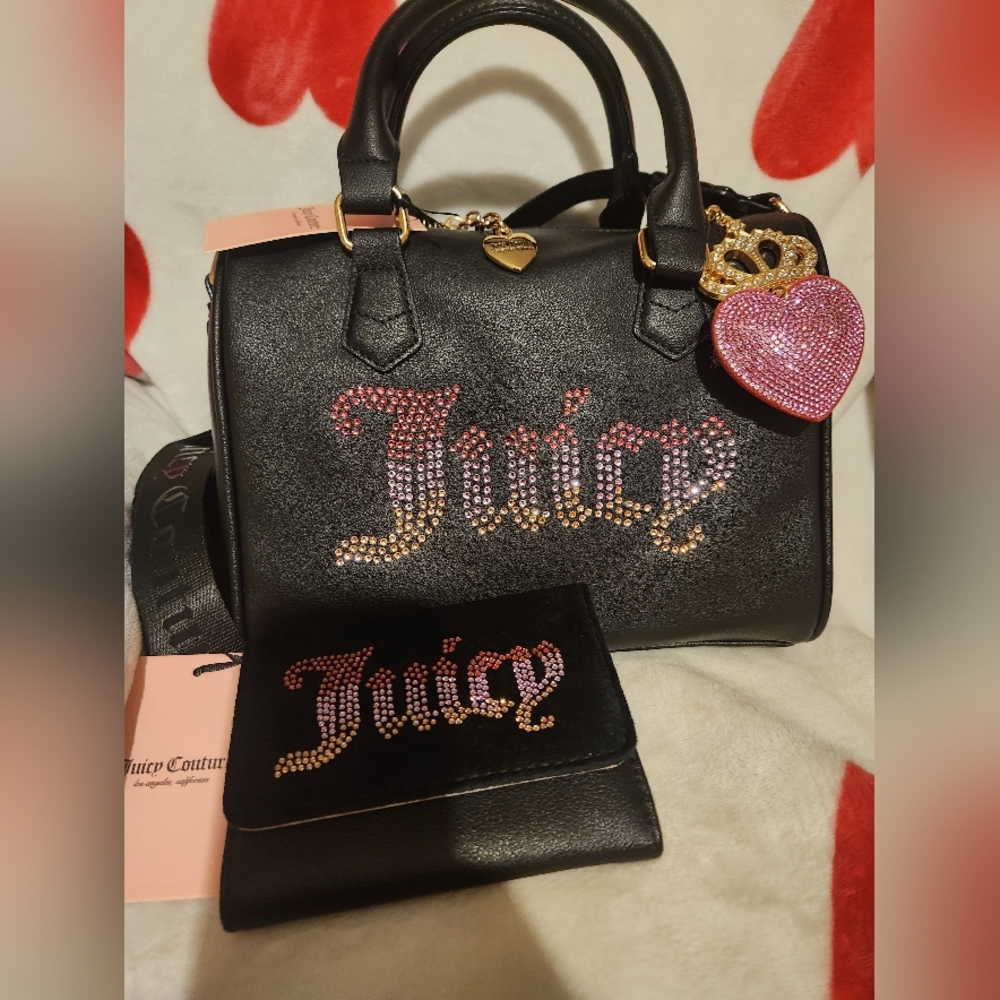 Juicy Couture Be Classic II Ombre Rhinestone Satchel and Wallet